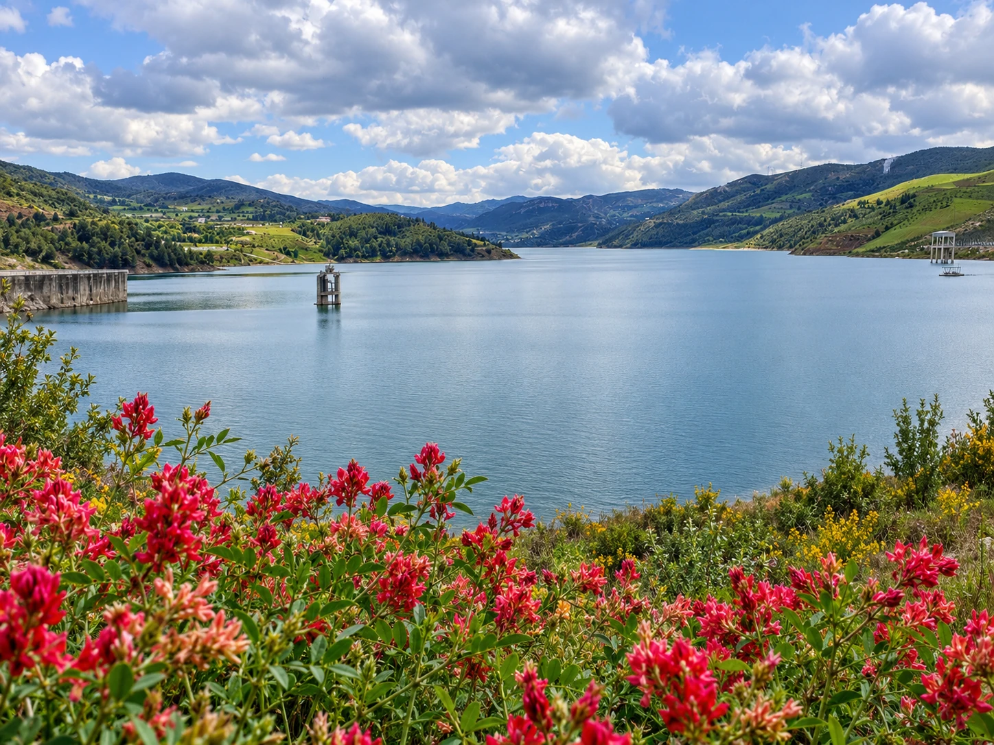 Le lac d’Ighil Emda et ses versants à Kherrata.