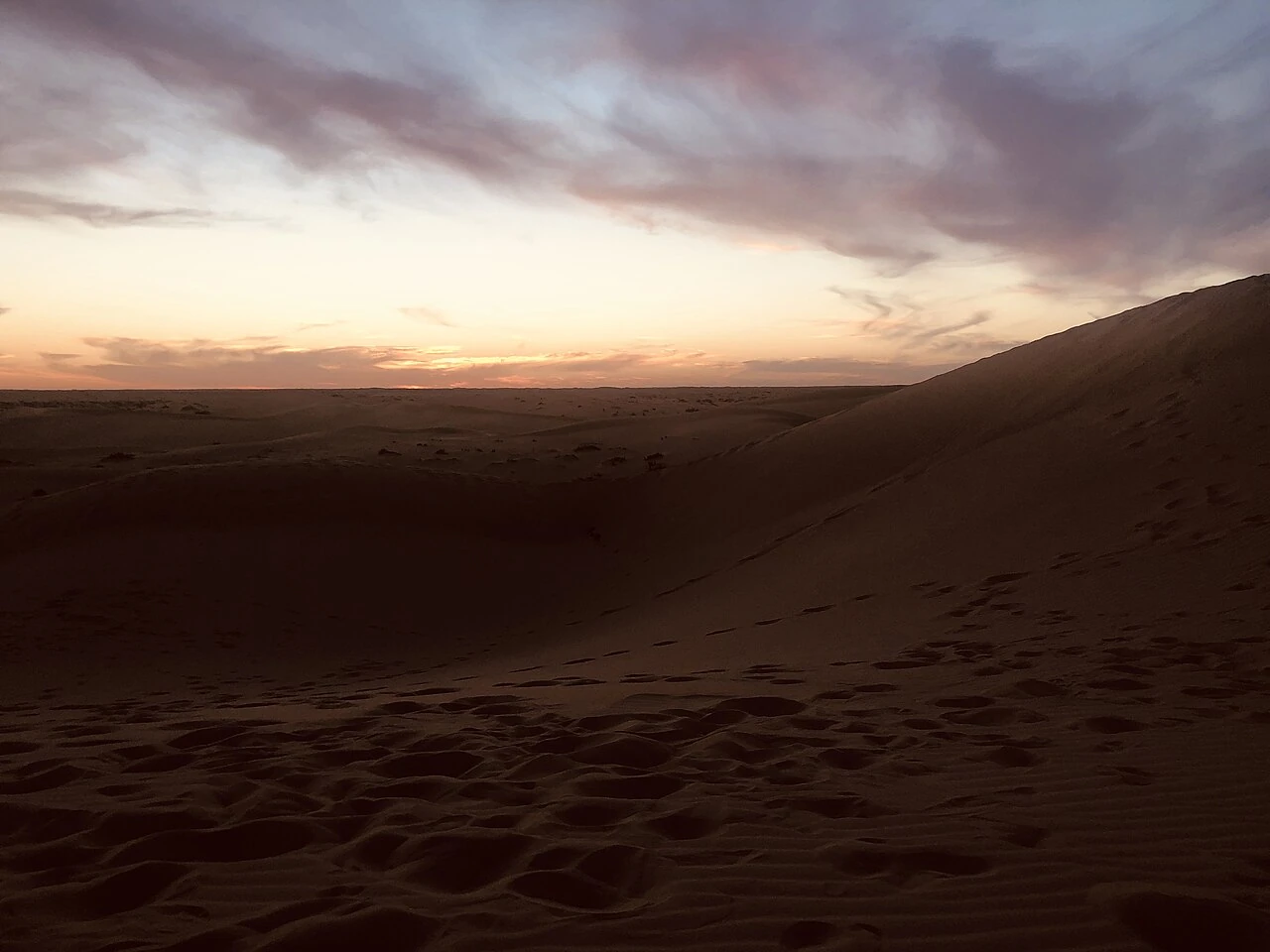 Dunes photographiées à El Oued, dans le Souf, le 28 décembre 2018