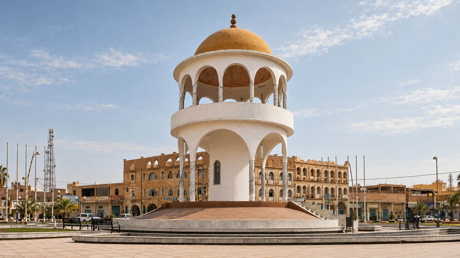Pavillon à coupole dans la ville d’El Oued.