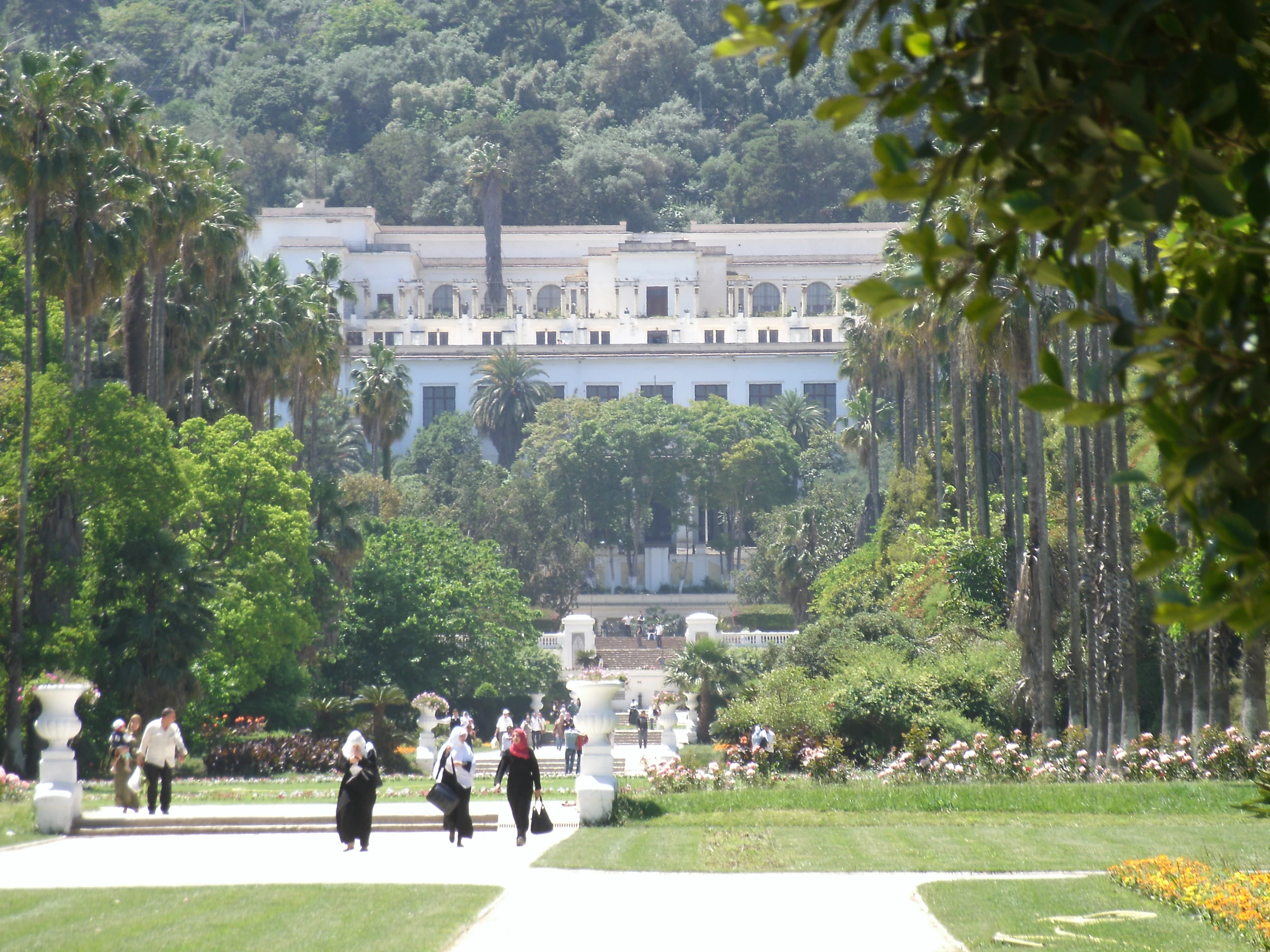 Le musée national des Beaux-Arts d’Alger au bout des allées et des palmiers du Jardin d’Essai.