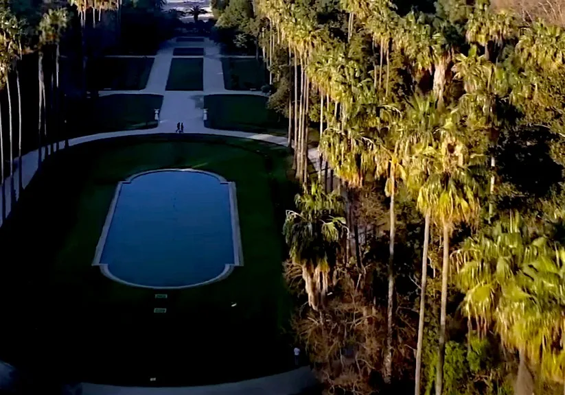 Une allée du Jardin d’essai, à Alger